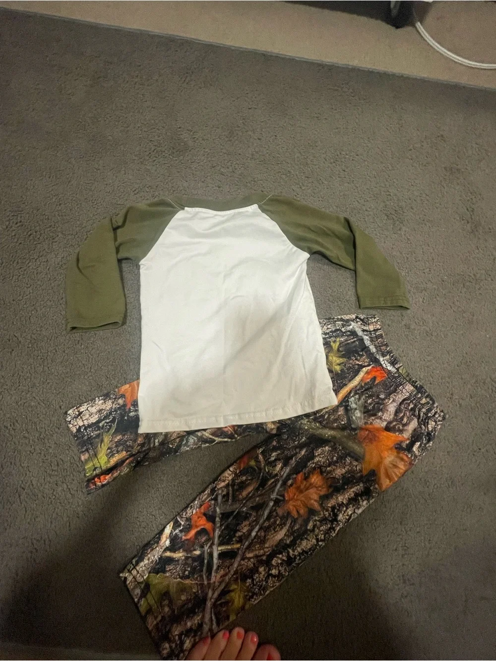 Kids Green Camo Set